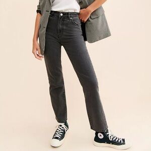 Rolla’s original high rise straight jeans 27 Belinda black denim